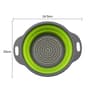 Collapsible Silicone Colander Drain Basket Folding Vegetable And Fruit Washing Strainer 11