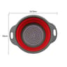 Collapsible Silicone Colander Drain Basket Folding Vegetable And Fruit Washing Strainer 6
