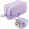 MultiCompartment Large Capacity Pencil Case With Transparent Partition 11
