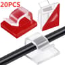 Adhesive Cable Organizer Clips For Wire Management And Protection 11