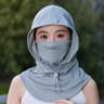 Unisex AntiUV Summer Hat With Breathable Mask Shawl  Ice Silk Outdoor Sports Cap For Beach Hiking A 9