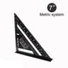 7inch Aluminium Triangle Ruler Carpenter Speed Square With Inch And Metric Scales For Woodworking A 7