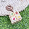 Fun Cartoon Squeeze Music FourSquare Merit Button Keychain 13
