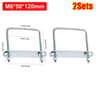 2 Sets M6 Iron Square UBolt RightAngle Screw Clamp With Baffle 10
