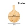 Round Bamboo Pizza Board With Handle 610in MultiUse Serving  Cutting Tray 9