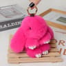 Fluffy Bunny Fur Pom Pom Keychain Soft Cute Rabbit Bag Charm 15