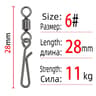 Saltwater Fishing Rolling Swivels With Barrel Snap Connectors 1050pcs 9