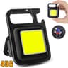USB Rechargeable Mini COB Keychain Flashlight With 90 Foldable Work Lights 11