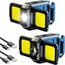 USB Rechargeable Mini COB Keychain Flashlight With 90 Foldable Work Lights 8
