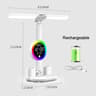 USB Charging LED Table Lamp With Adjustable Brightness Fan And Clock Display 7