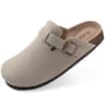 Unisex Suede Clogs With Arch Support And Cork Footbed 9