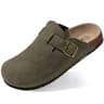 Unisex Suede Clogs With Arch Support And Cork Footbed 8