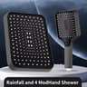 High Pressure Rainfall Shower Head With Adjustable Angle And AntiClogging Silicone Nozzles 6