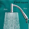 HighPressure Stainless Steel Square Rainfall Shower Head With Curved Extension 7