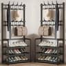MultiLayer Clothes And Shoe Organizer Rack FloorStanding Hat  Shoe Storage Shelf 11