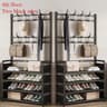 MultiLayer Clothes And Shoe Organizer Rack FloorStanding Hat  Shoe Storage Shelf 13