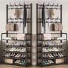 MultiLayer Clothes And Shoe Organizer Rack FloorStanding Hat  Shoe Storage Shelf 16