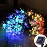 Solar Fairy String Lights Sakura Peach Flower LED Garland Outdoor Decor 8