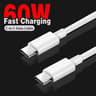 60W PD USBC To USBC Fast Charging And Data Cable 1 M2 M3 M For IPhone 1515 Pro Samsung Huawei Xiaom 6