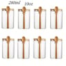 10 Oz 280 Ml Glass Storage Jar With Sealed Bamboo Lid And Spoon For Candy Biscuits And Bulk Food 10