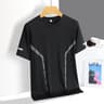 Mens Ice Silk QuickDry Reflective Running TShirt  Breathable Fitness Top Up To 5XL 15