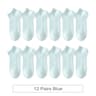 12 Pairs Womens Cotton Breathable Low Cut Mesh Socks Summer Short Socks 12