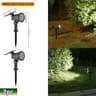 RGB Solar Spot Lights 9LED IP65 Waterproof Outdoor Landscape Lights Brightness Adjustable 10