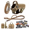Military Tactical Dog Harness Collar Leash And Patches Set For Large Dogs 17