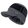 Unisex Fur Lined Beanie Hat With Brim Thick Warm Knit Winter Cap 10