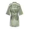 Grass Green Satin Bridal Party Robes With White Letter Bridesmaid Style 18