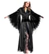 Womens Long Black Silk Satin Lace Trim Kimono Robe For Photo Shoot And Wedding 7