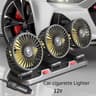 360 Adjustable TripleHead Car Fan 2Speed USB12V24V Silent Air Circulation Fan 11