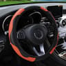 PU Carbon Fiber Leather Steering Wheel Cover For 145  15 In Cars No Inner Ring 6