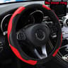 PU Carbon Fiber Leather Steering Wheel Cover For 145  15 In Cars No Inner Ring 12