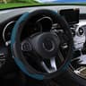 PU Carbon Fiber Leather Steering Wheel Cover For 145  15 In Cars No Inner Ring 14