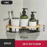 NoDrill Aluminum Bathroom Corner Shelf Wall Mounted Storage Rack 9