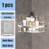 NoDrill Aluminum Bathroom Corner Shelf Wall Mounted Storage Rack 11