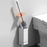 Silicone Golf LongHandle Toilet Brush With WallMounted Holder  360 Flexible Head Bathroom Cleaner S 8