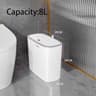 Narrow Press Ring Trash Can With Lid For Bathroom And Small Spaces 6