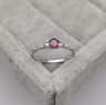 Sterling Silver Amethyst And Zirconia Temperament Ring For Women 6