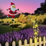 Solar Santa Claus Kettle Lawn Lights Outdoor Christmas Yard Decor Waterproof Night Lamp 7