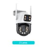 ThreeLens PTZ Outdoor WiFi IP Security Camera 6K4K AutoTracking Wireless CCTV With TripleScreen Mon 6