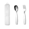 304 Stainless Steel Portable Cutlery Set With Case Vintage Outdoor Spoon And Fork 3pcs 9