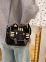 SweetWhiskers Cat Face Plush Crossbody Bag For Girls 8