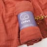 Elinfant 2 Layer Cotton Muslin Swaddle Blanket 4724x4331in Newborn Bath Towel Wrap 8