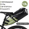 NEWBOLER 13L Waterproof Bike Saddle Bag Large Capacity Foldable Tail Luggage Pack 9