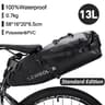 NEWBOLER 13L Waterproof Bike Saddle Bag Large Capacity Foldable Tail Luggage Pack 7