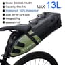 NEWBOLER 613L Waterproof Bike Saddle Bag Foldable Rear Seat Pack For MTB Road Bikepacking 7
