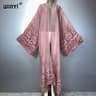 HandDyed Embroidered Beach Kimono Maxi Cover Up 6