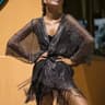 Womens SeeThrough Beach CoverUp Dress With Tassel And Gold Accents 6